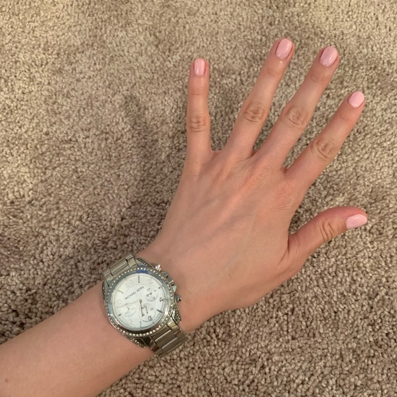 Michael Kors Jewelry - Michael Kors Silver Boyfriend Watch